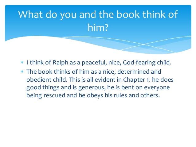 Characterization Quotes Of Ralph In Lord Of The Flies